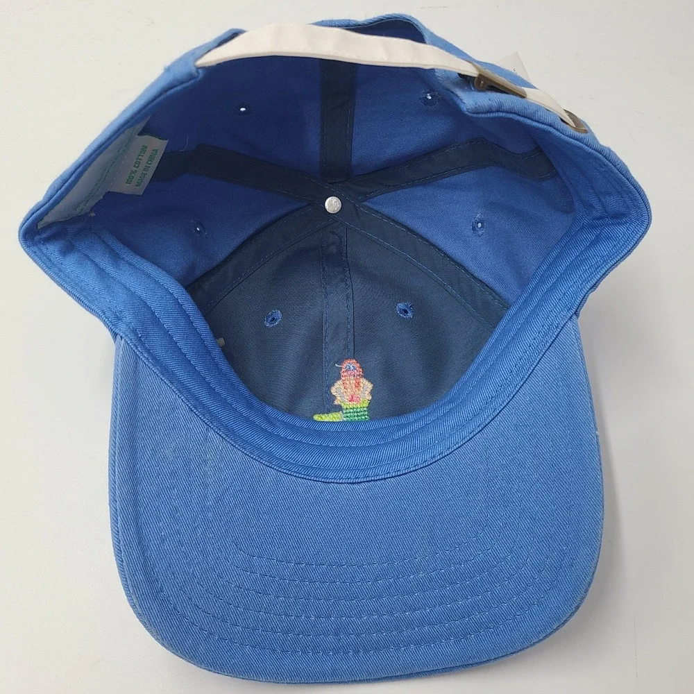 Harding Lane Hat Strapback Blue Green Mermaid Needlepoint Logo Golf Casual Men